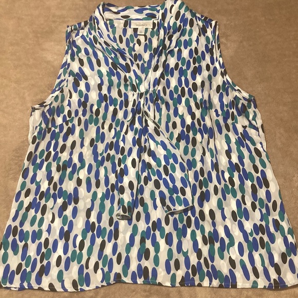 Dressbarn Sleeveless Multi Color Polka Dots - Picture 1 of 8